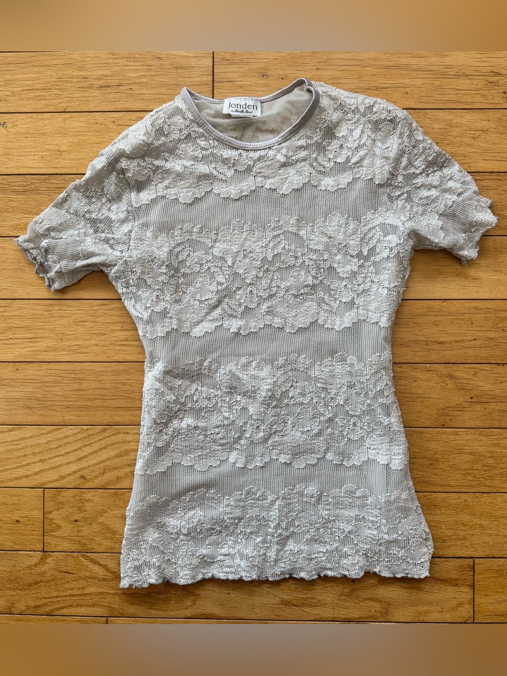 Vintage Y2K Lace Mesh Longline Top | S
